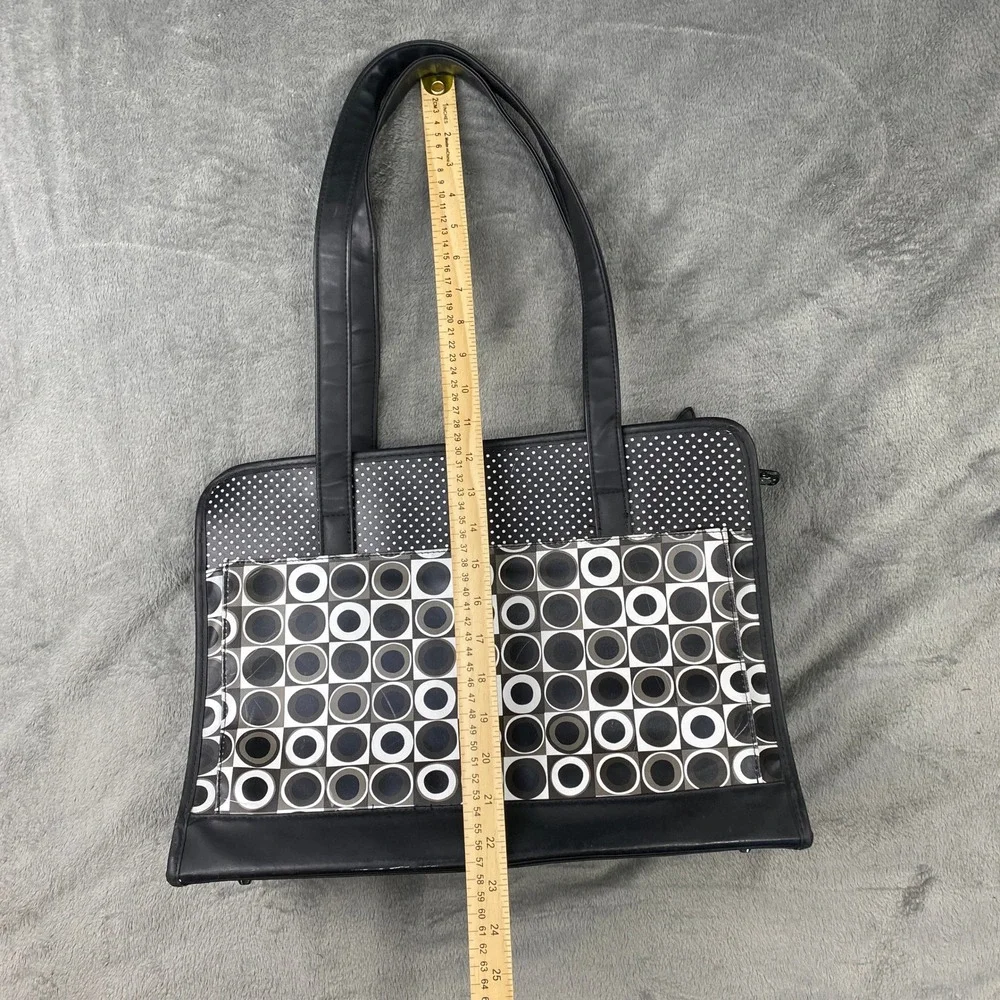 Black‎ White Geometric Circles Polka Dot Tote Bag Pet Carrier